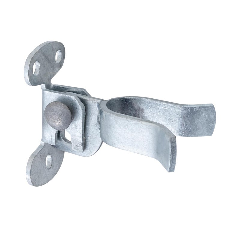 VIVIDA 1-3/8"" Wall Mount Latch, Chain Link Fence Flat Back Gate Latch for 1-3/8"" Gate Frame, Galvanized Steel, with Padlock Hole, Mounts to Wooden Fence Post or Wall, 1 PCS - Image 1